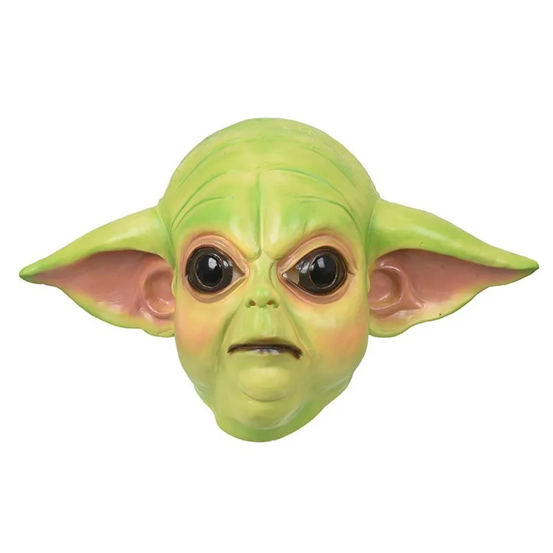 2019 Star Wars The Mandalorian Baby Yoda Mask Halloween Latex Mask Helmet Adults Green