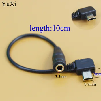 

YuXi High Qulaity Micro USB Jack to Headphone 3.5mm Earphone Adapter Socket Audio Cable Black For NOKIA 10cm