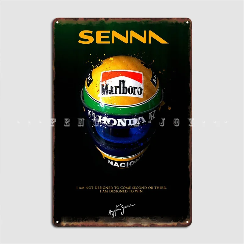 Минималистичный металлический плакат Senna с цитатой Постер для кинотеатра кухни