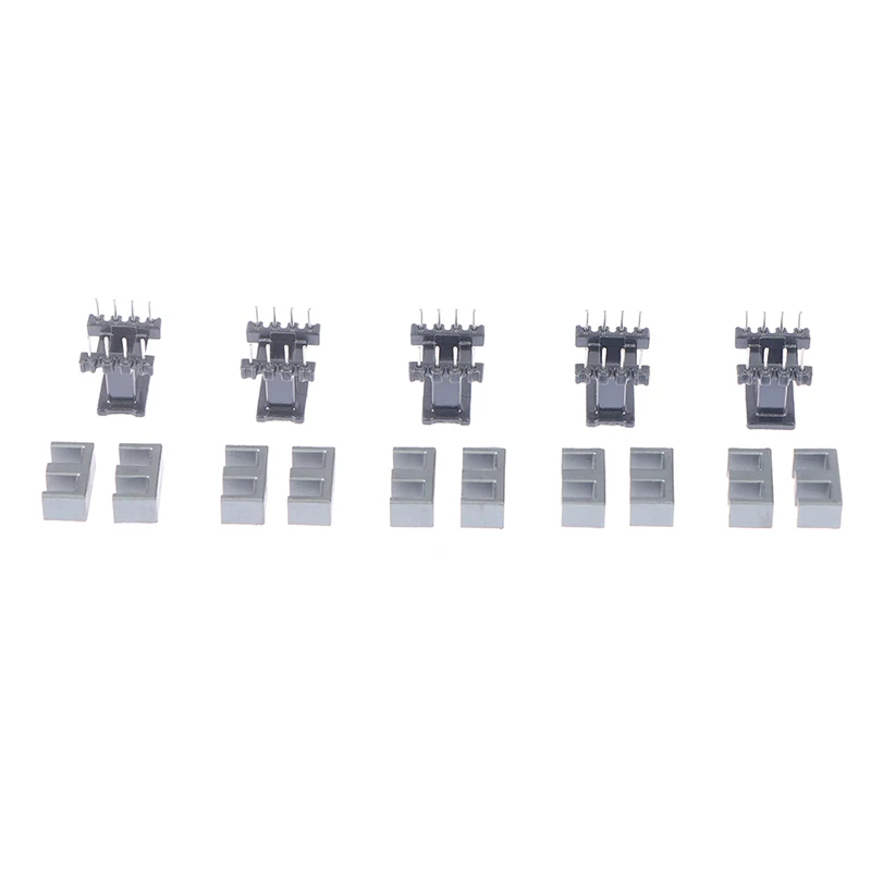 5Sets EE10 4 4pin Transformer Bobbin PC40 Ferrite Core Vertical power transformer