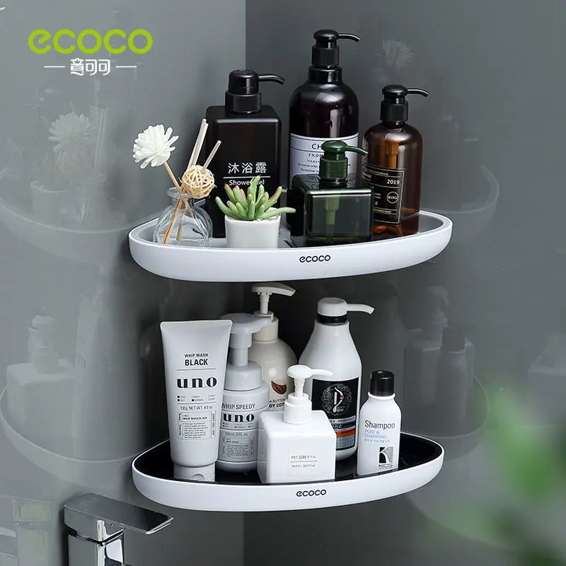 Storage Rack Bathroom Shelf Bathroom Shelf Rack Bathroom Storage Rack Wall Shelf Organizer Wall Shelf ECOCO Bathroom Storage Shelf Shower Snap Up Corner Shelf Shampoo Holder Basket Wall Shelves for Shelving Kitchen
