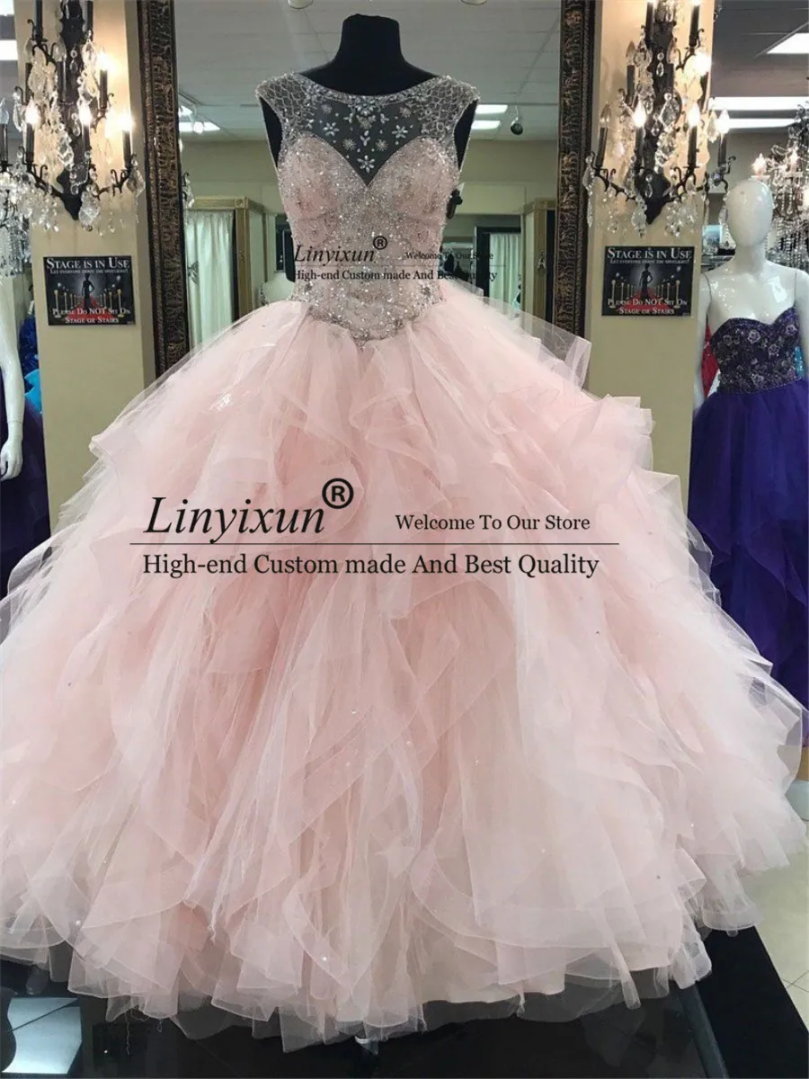 2020 New Ball Gown Quinceanera Dresses Beading Lace Up Sweet 16 Dress Prom Party Debutante Vestido De 15 Anos | Свадьбы и торжества
