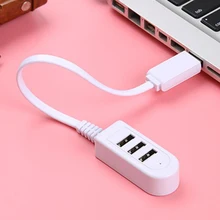 Высокоскоростной 3 порта USB 2,0 концентратор удлинитель разветвитель для ноутбука ПК Компьютерное зарядное устройство Прямая поставка