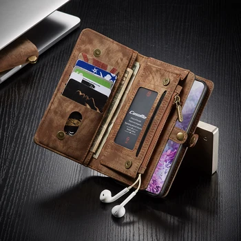 

For Samsung Galaxy S20 Ultra S10 Plus S20 S10E S9 S8 Plus Retro Magnetic Leather Case For Note 10 Plus 9 8 Card Wallet Cover