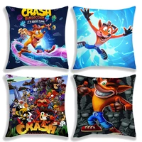 Crash Bandicoot On the Run! Pillow Case Crash Cushion Cover 45*45cm Polyester Pillow Cover Home Decorative No Pillow Insert 1