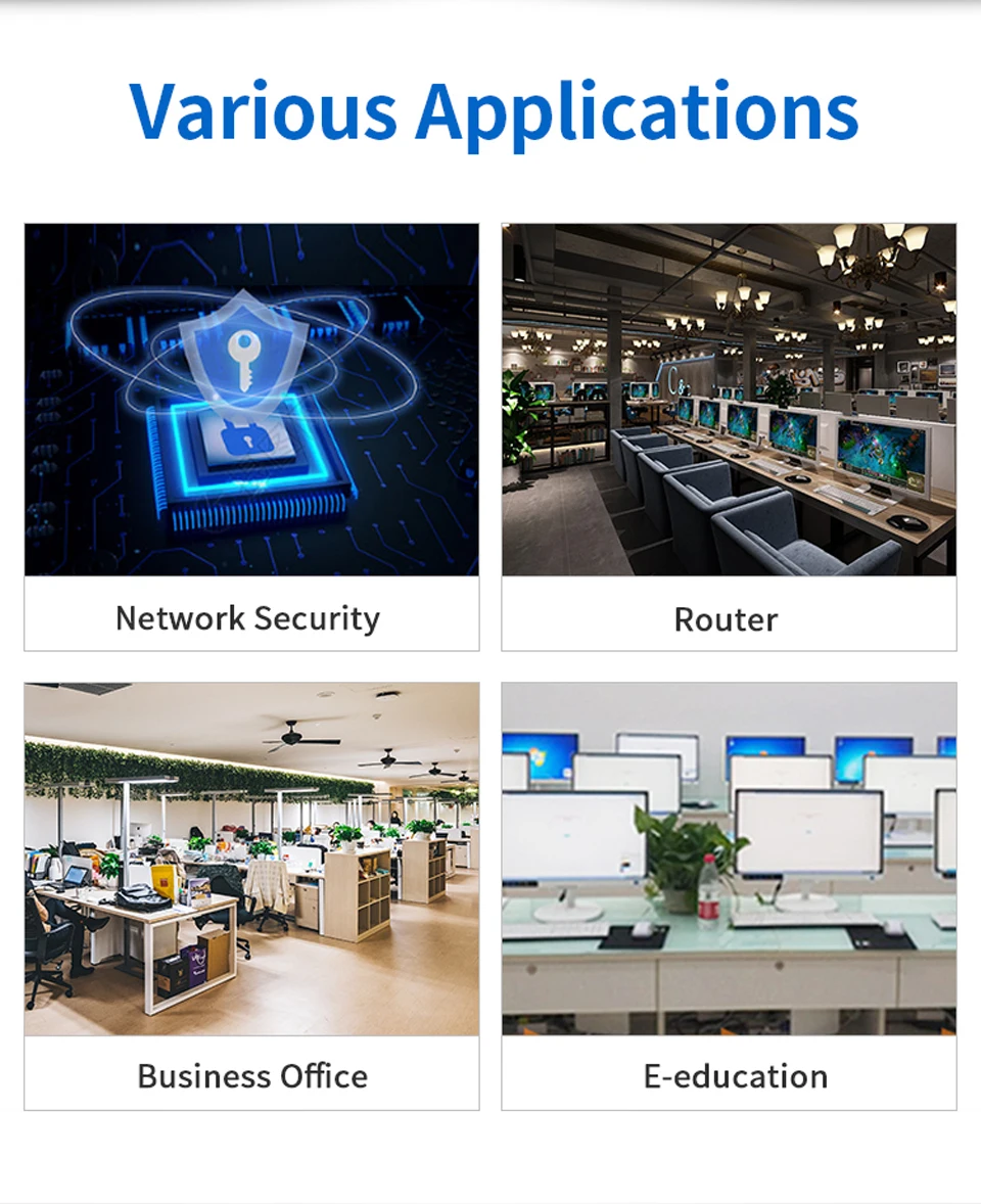 Intel Celeron 3867U Mini PC with 6 LAN Ports - Advanced Fanless Linux Firewall Router Description Image.This Product Can Be Found With The Tag Names Barebone Mini PC, Computer Office, Yanling in stock