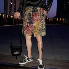 Pantalones cortos de algodón y poliéster con cordón para hombre, Shorts informales a la altura de la rodilla de estilo chino para primavera y verano