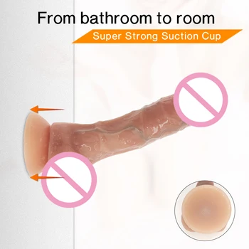 Samll Soft Realistic Dildo Suction Cup Faloimitator Phalos Artificial Penis Dick Phallus Adults Sex Toys For Woman Didlo Lesbian 3