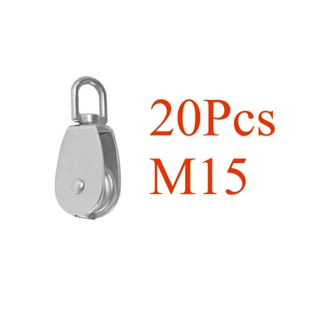 

20xM15 Heavy Duty Single Wheel Swivel Rigging Lifting Rope Pulley Block