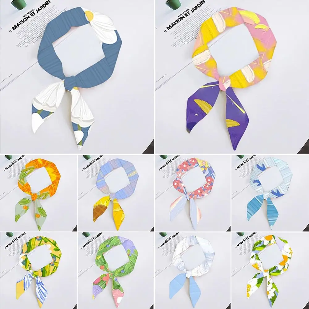 

Country Style Elegant Women's Small Silk Scarf Mutiple-Function Twill Smooth HandBag Ribbons Variety Soft Decor Scarve