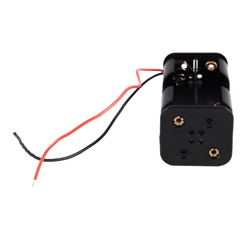 Черный буксировочный слой 4x1,5 V AA батареи держатель Чехол Коробка w провода-SCLL