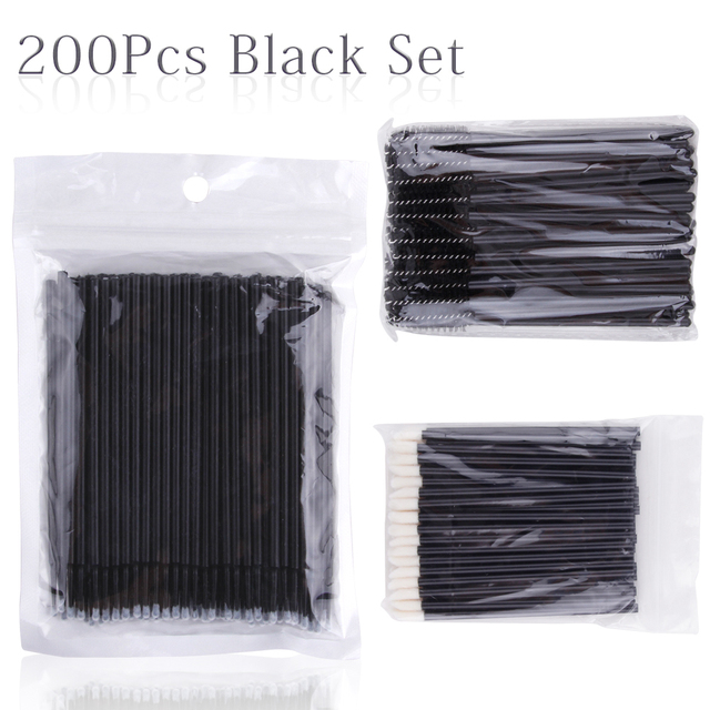 Eyelash Brush Microbrush Spoolie Disposable Cotton Swab Lip Eyebrow Brush Mascara Wand Applicator Lashes Cosmetic Tools