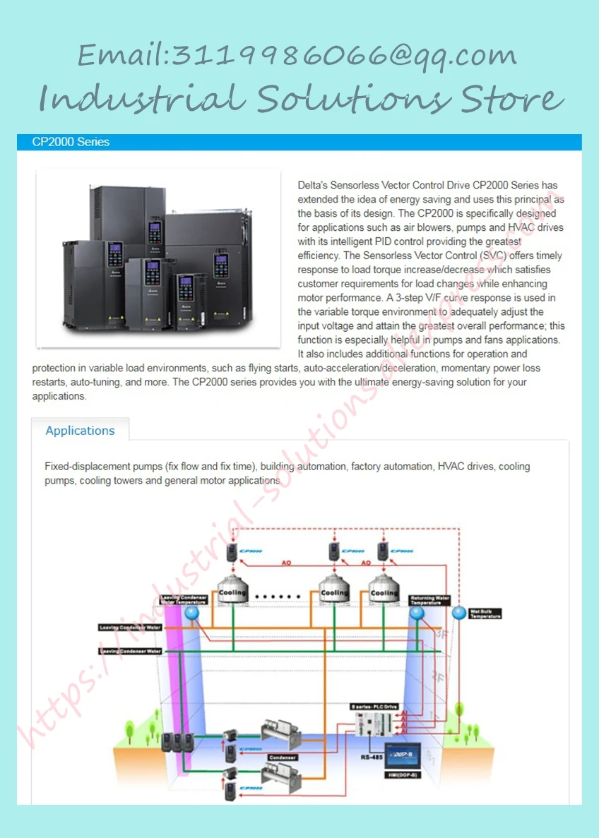 Вход AC 3ph выход AC 3ph инвертор VFD037CP43B-21 Полная замена 380 В 3.7квт 0~ 480 В 8.5A 0~ 600 Гц 3.7квт 5HP