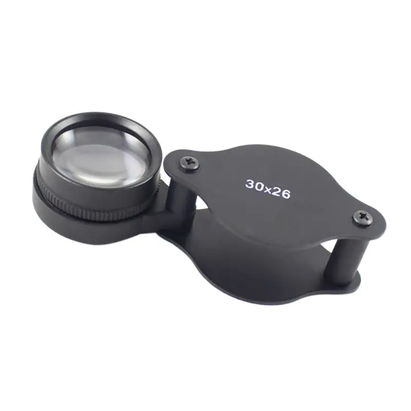 

30Ã—26 Jewelry Magnifier Folding Metal Magnifier Magnifying Glass Reading Loupe
