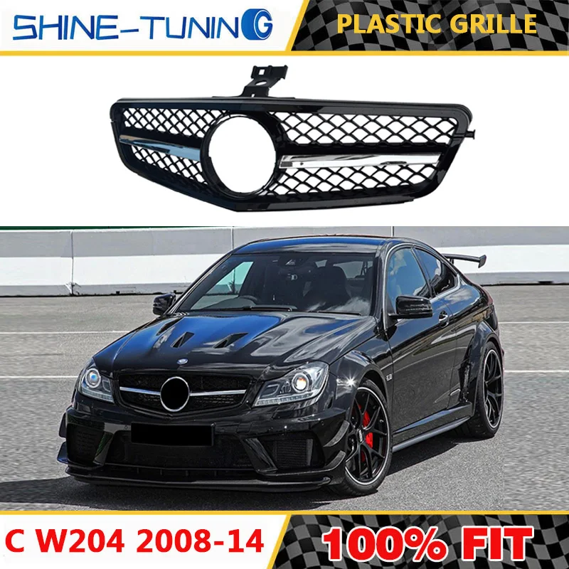 Front Grill Geeignet Fur Mercedes C Klasse W204 C63 Amg Kuhlergrill Alle Chrom C200 C180 C300 C230 C280 C350 C63 Stil Mit Emblem Racing Grills Aliexpress