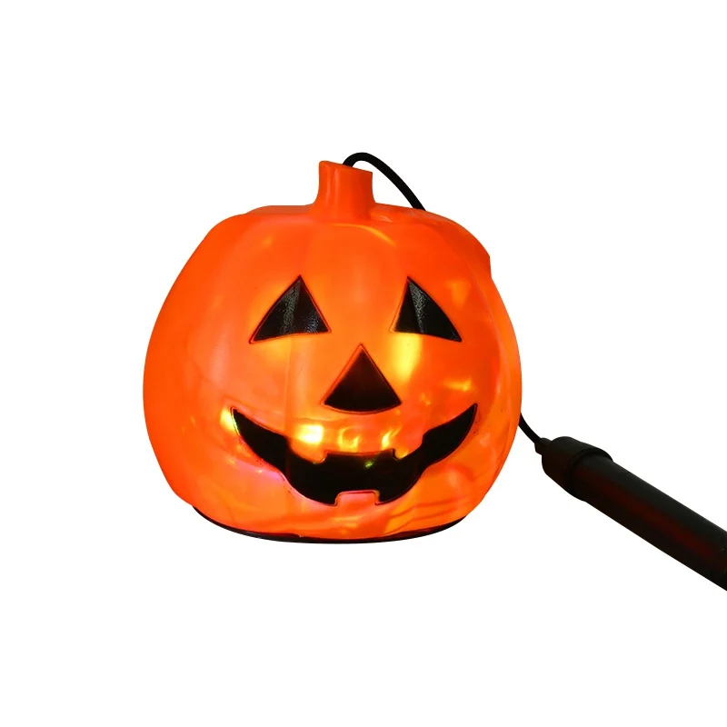 Portable LED Halloween Pumpkin Lantern With Handle Battery Operated Night Light Table Lamp For Halloween Party Home Decoration