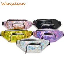 Поясная поясная сумка с поясом, сумка формы «банан» для девочек, розовый, серебристый, Женский кошелек для денег, Дамский чехол для телефона, женская сумка Nerka Heuptasje