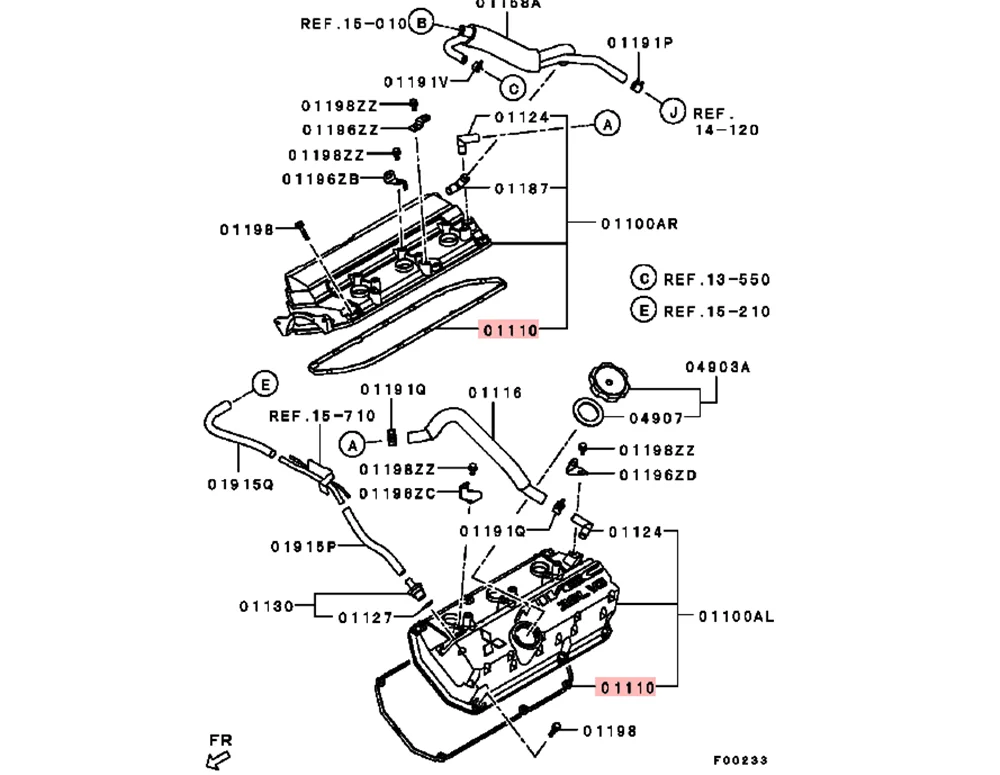 Rubber Gasket Mitsubishi Pajero Sport V87 V97 Valve Chamber Gasket Suitable 6G75 MN137773 Oil-resistant Rubber Sealing Ring spark plug seal