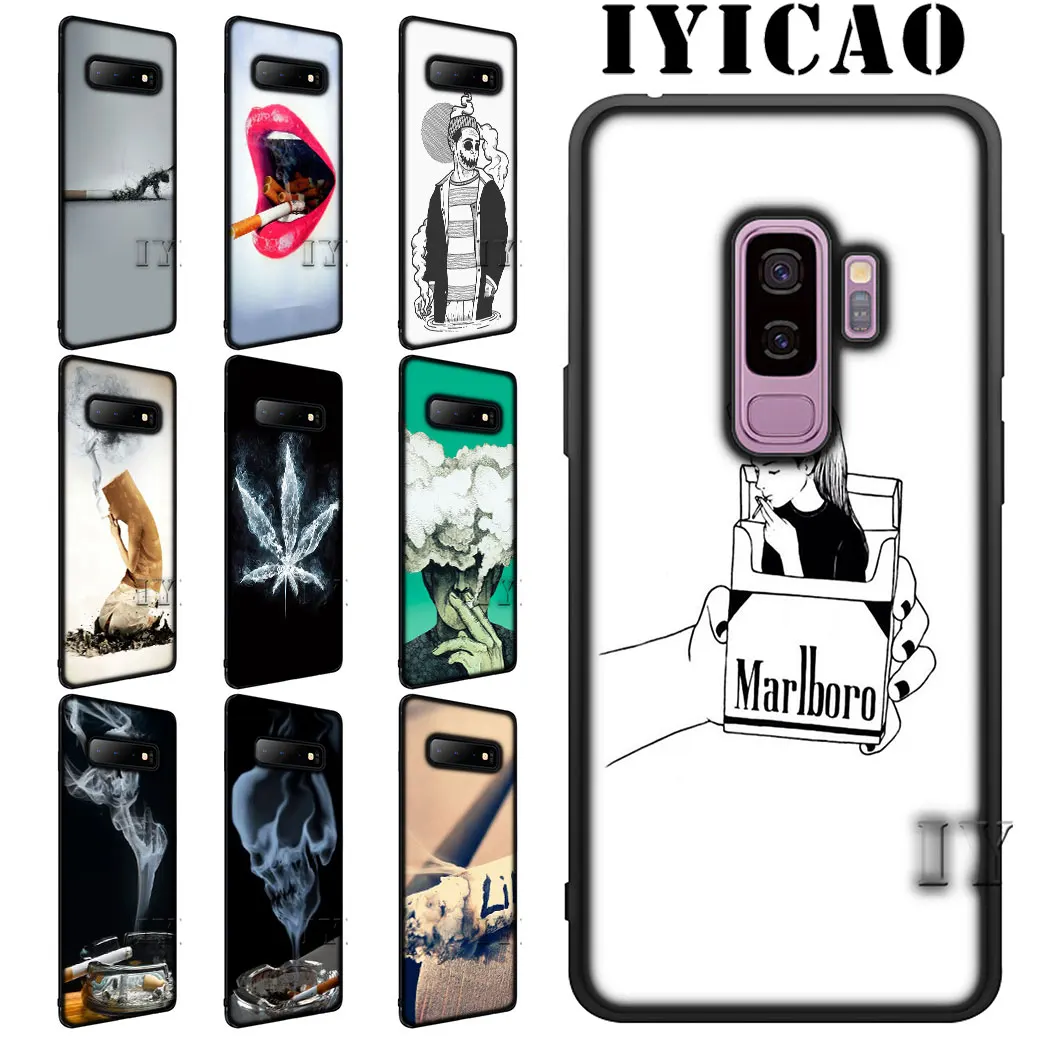 IYICAO сигарета с табаком для курения мягкий силиконовый телефон samsung S6 S7 S8 Edge S9 S10 Plus