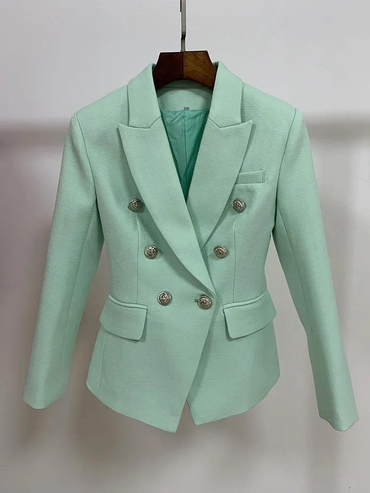 maxsmarts 2018 Designer Womens Lion Metal Buttons Double Breasted Blazer Jacket Outer Coat Gold maxsmarts 2018 Designer Womens Lion Metal Buttons Double Breasted Blazer Jacket Outer Coat Gold