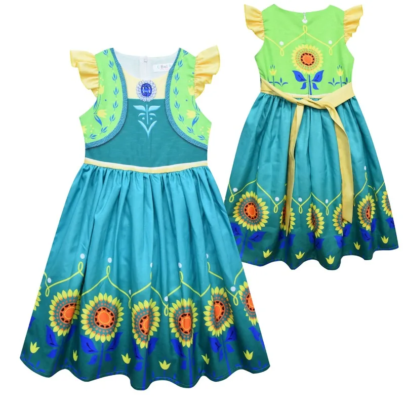 Carnival Girls Birthday Fashion Birthday Party Costume Cosplay Dress Toddler Girls Halloween Costume Kids Sunflower Dress Up