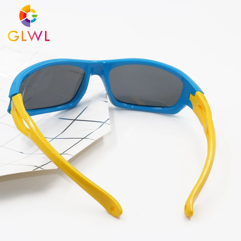 GLWL детские солнцезащитные очки для мальчиков и девочек, детские поляризованные очки, Детские зеркальные очки, дизайн, силиконовые очки для спорта на открытом воздухе