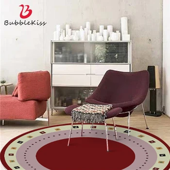 

Bubble Kiss Nordic Round Carpet Modern Style Bedroom Decor Carpet Soft Non-Slip Simple Design Coffee Table Living Room Area Rug