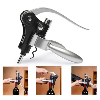 

Zinc Alloy Rabbit Red Wine Opener Tool Cork Bottle Opener Kit Tire Corkscrew Pourer Set Bottle Openers kitchen Tools #5