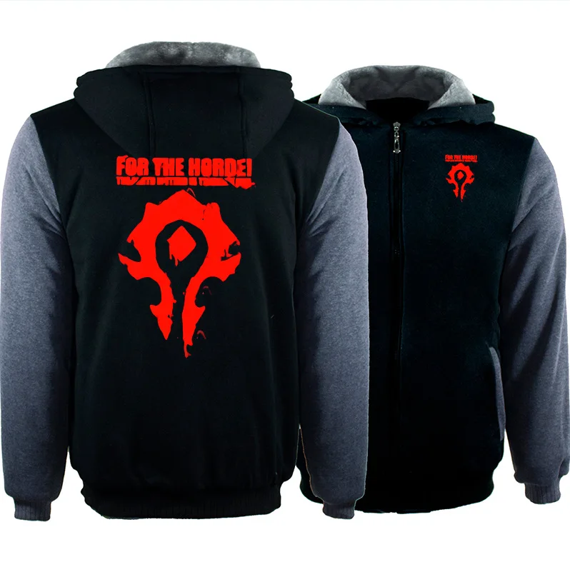 E WOW World of Warcraft толстовки Для мужчин Off White молнии уличная одежда в стиле «хип-хоп», на мальчиков и девочек, теплые кофты Повседневное толстовка с капюшоном для детей - Цвет: E