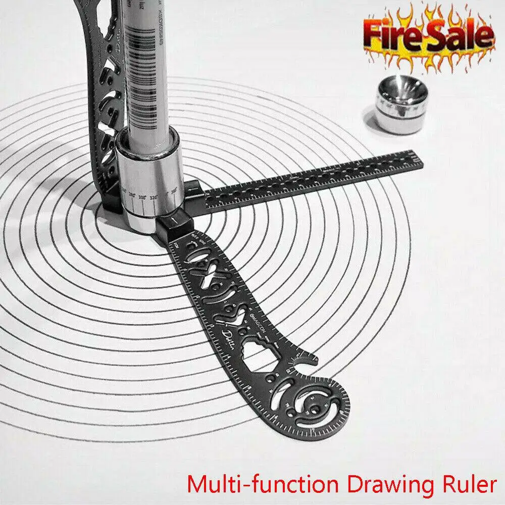 Magcon конечный дизайн инструмент Мини Компас транспортир комбо-круги рисунок |