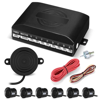 

New Car Backing Radar System 6 Ultrasonic Sensors High dB Buzzer Sound Warning XZ-65