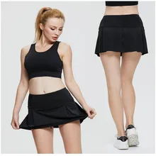 Спортивные женские брюки-кюлоты большого размера, быстросохнущие штаны с высокой талией, юбка для бега, фитнеса, тенниса, шорты с карманами, шорты из двух частей Dr