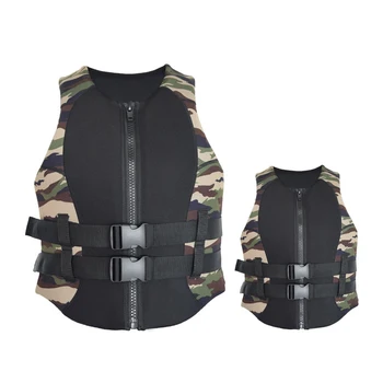 

Adult Children Camouflage Lifejacket Unisex Lifesaving Buoyancy Vest Swimming Water Sports M/L/XL/XXL Camouflage Wading Exercise