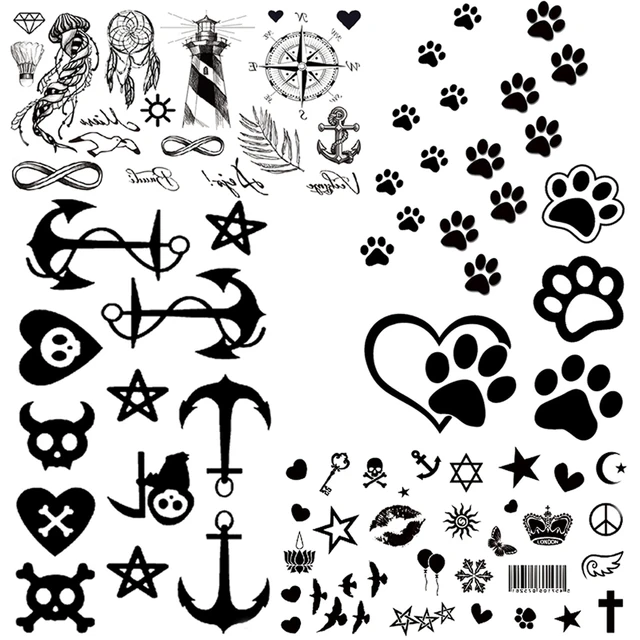 Tatuaje de dibujos animados para niños y niñas, pegatina de tatuaje de  animales falsos, tatuajes temporales impermeables, tatuajes artísticos para  mano y brazo, 10 piezas - AliExpress