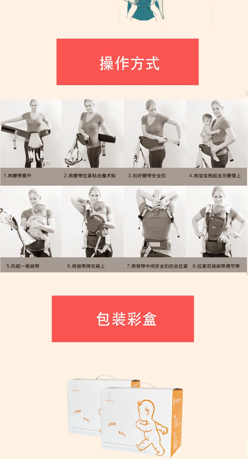 Эргономичный дышащий рюкзак-кенгуру для новорожденных, рюкзак для младенцев, Мультифункциональный слинг для путешествий