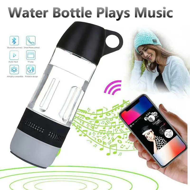 IG-2 в 1 бутылки воды беспроводной Bluetooth динамик s Открытый Крытый портативный Водонепроницаемый велосипед езда подзаряжаемый динамик