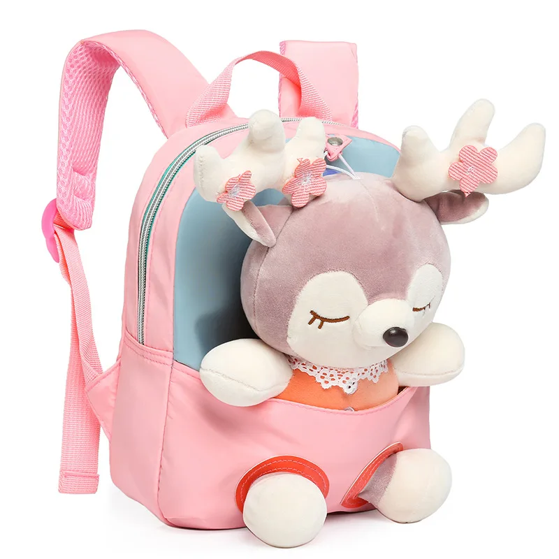 Plush School Bags for Girls Plush Animals Backpacks Kids Stuff Backpack Kindergarten Toddler Backpacks Mochila Escolar - Image 4