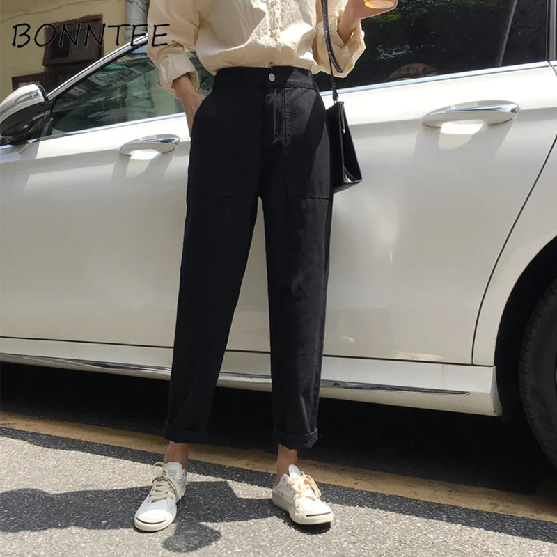 Jeans Women Elastic High Waist Big Pockets Loose Casual Womens Wide Leg Trousers Students Denim Fashion New Style All-match Chic Jeans Women Elastic High Waist Big Pockets Loose Casual Womens Wide Leg Trousers Students Denim Fashion New Style All-match Chic