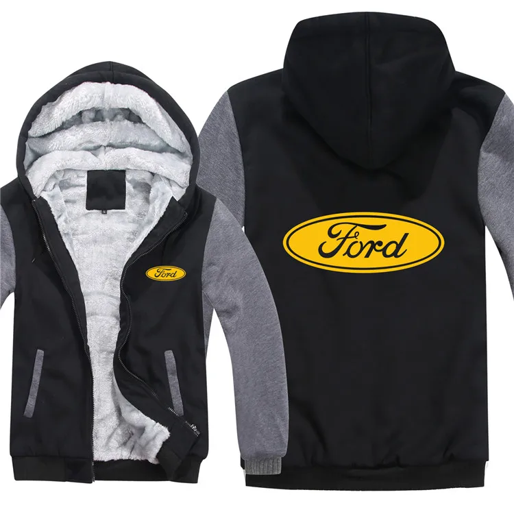 as picture Ford толстовки зимняя мужская куртка модная повседневная шерстяная флисовая толстовка Ford пуловер Мужское пальто - Цвет: as picture