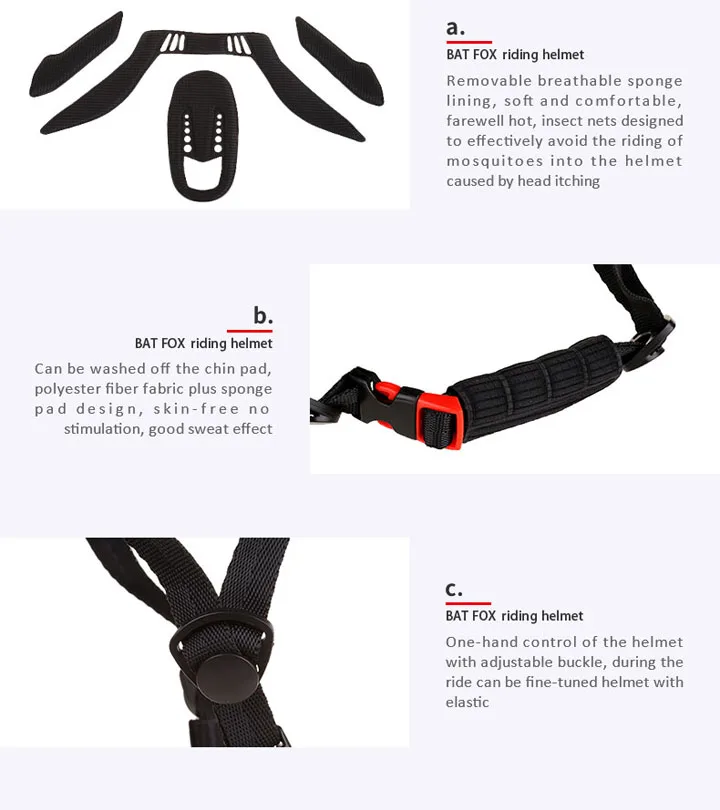 BATFOX 2019 Bicycle Helmet Men Women Road Mountain MTB Helmet Ultralight Integrally-molded Cycling Helmet Casco Ciclismo