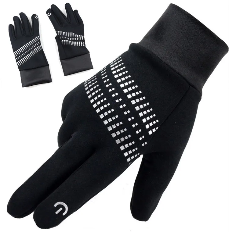Men Women Touch Screen Fishing Gloves Keep Warm Suede Mitten Outdoor Riding Skiing Full Finger Winter Windproof Cycling Gloves