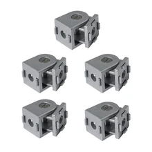 Joint de Pivot en alliage de Zinc de 5 pièces pour la série 2020 de profil d'extrusion en aluminium, Joint de Pivot Flexible pour le profil en aluminium 2020