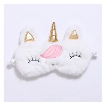 

Gold Unicorn Eye Mask 3D Sleeping Blindfold Eye Cover Shadow Soft Cover for Traveling Sleep Eyeshade Party Gifts