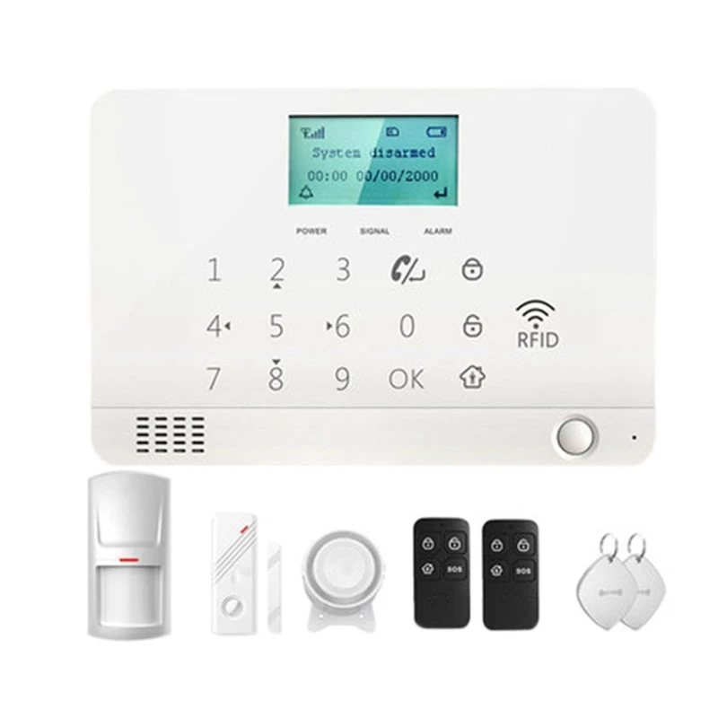 

Home Burglar Alarm Anti-Theft Ultra-Thin Vibration Sensor Alarm Security Alarm System EU Plug