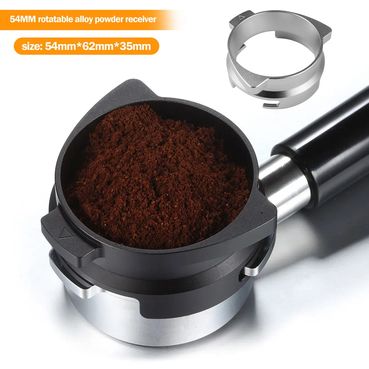 54mm Espresso Dosing Funnel Coffee Dosing Ring Hands Free Portafilter for Pro Filter Holder