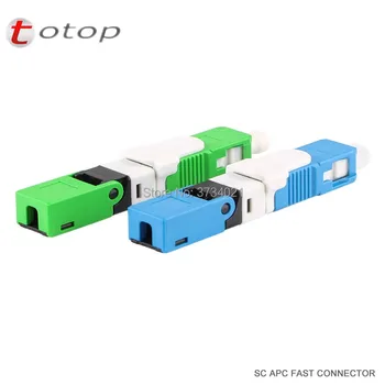 

Free Shipping 200PCS/Lot FTTH SC UPC/SC APC Optical fibe quick connector FTTH Fiber Optic Fast Connector Embedded type ESC250D