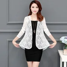 Женский Повседневный Кардиган Солнцезащитная рубашка блузка летняя кружевная Солнцезащитная верхняя одежда с длинными рукавами