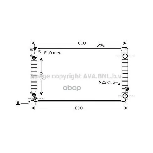 Радиатор Охлаждение Двигател Ava арт. AIA2252