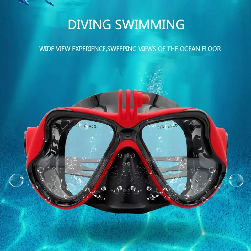 Взрослых практичная маска для подводного плавания Регулируемая противотуманная Водонепроницаемая маска для дайвинга для женщин и мужчин высокое качество силиконовые Skuba очки для подводного плавания
