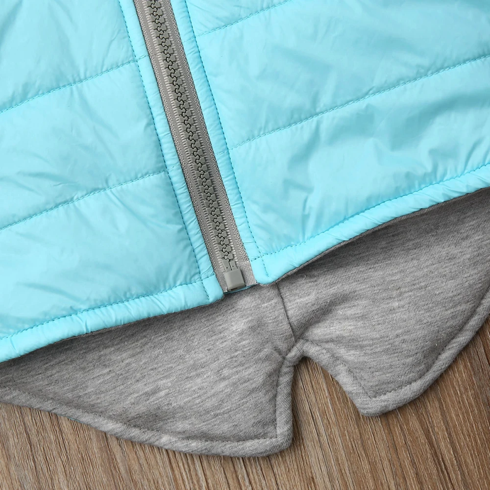 Kids Baby Girl Boy Clothes Padded Winter Coat Hoodie Dinosaur Jacket Top Warm Outwear